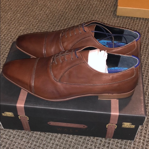 Walk London City Leather Oxford Shoes - Picture 2 of 4